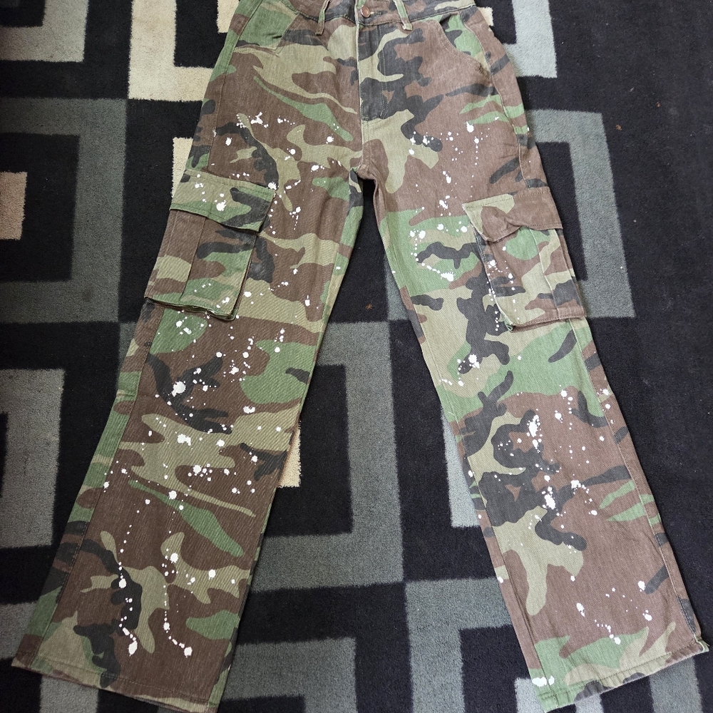 CAMO CARGO PAINTERS PANTS